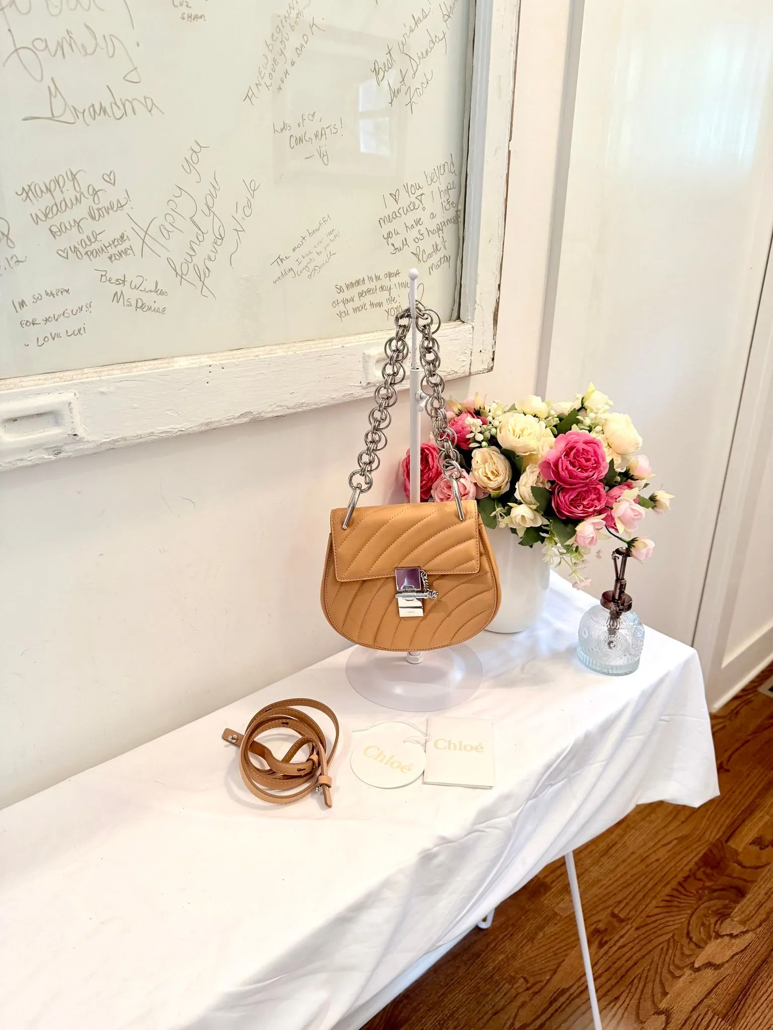 Authenticated Chloe Blushy Pink Bisou Drew Crossbody NWOT — pre-owned luxury designer bag | LaceLuxx