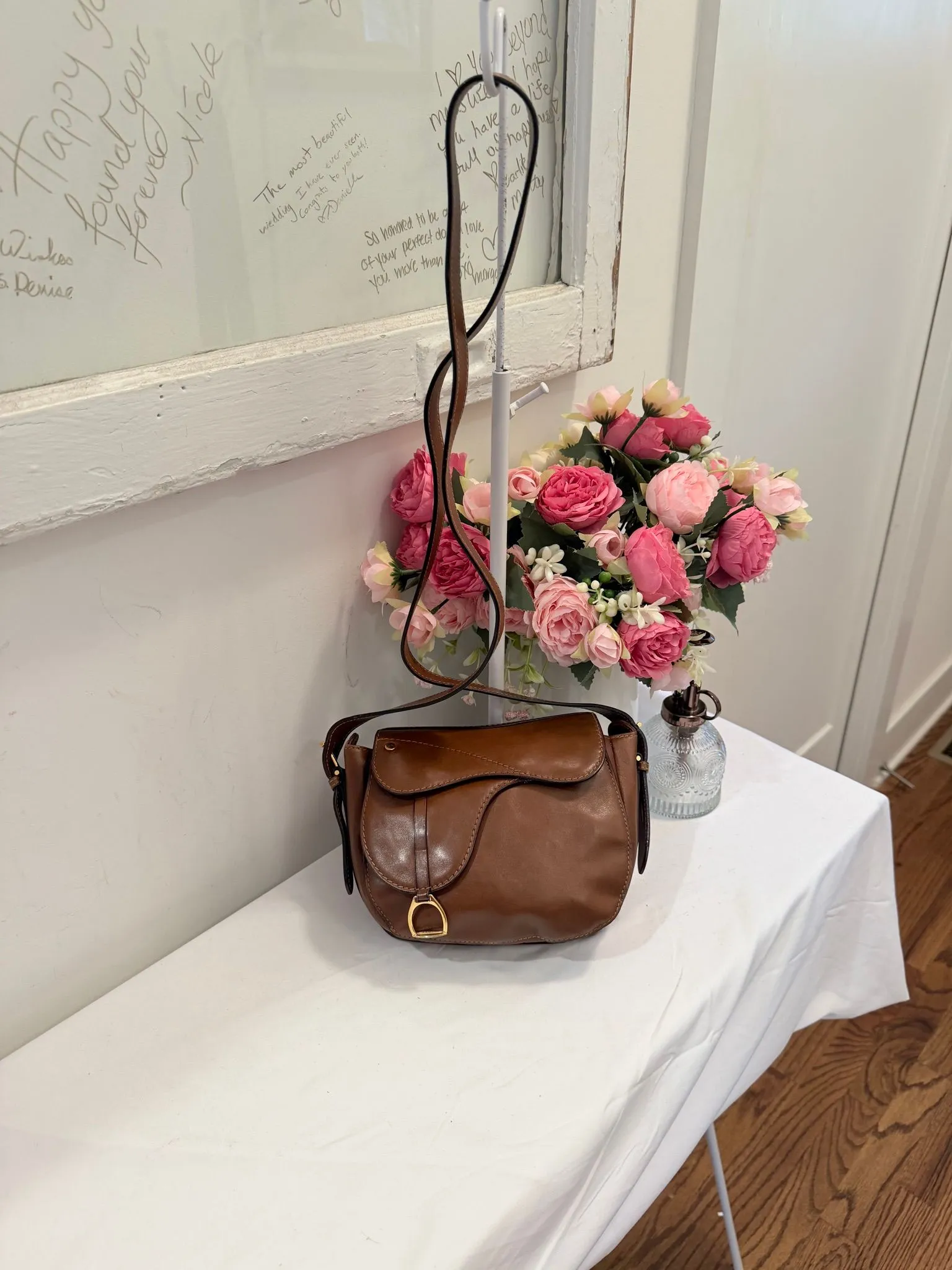 Authenticated Brown Gucci Saddle Bag — pre-owned luxury designer Gucci bag | LaceLuxx