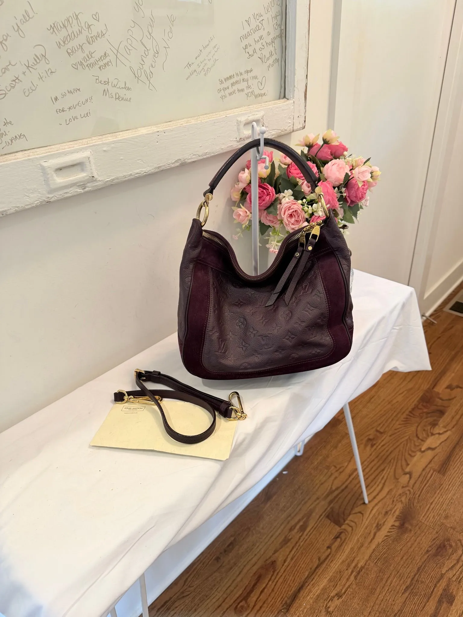 Authenticated Louis Vuitton Purple Adacieuse PM Hobo Shoulder Bag — pre-owned luxury designer Louis Vuitton bag | LaceLuxx